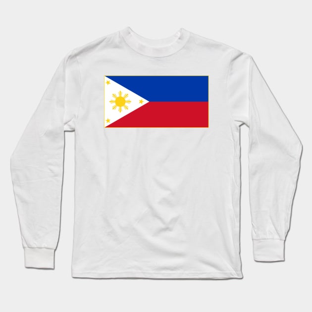 Flag of Philippines Long Sleeve T-Shirt by COUNTRY FLAGS